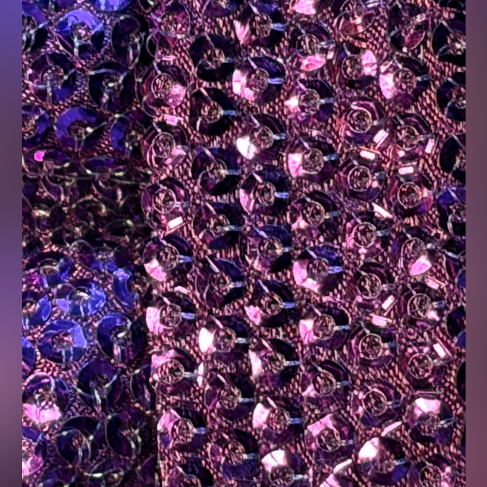 🎀Betseyville 💜 Betsey Johnson Purple Sequin Kiss-Lock Bow Clutch Purse - Picture 10 of 16